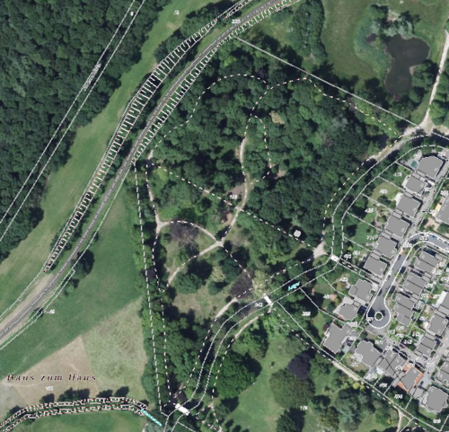 Park aus der Vogelperspektive