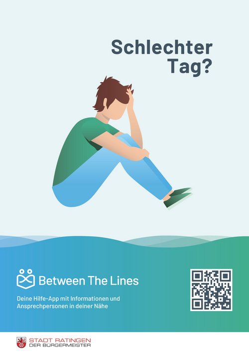 Plakat zur APP "Between the lines"