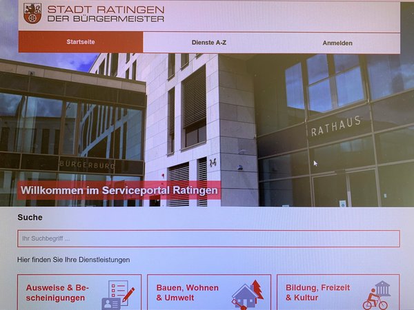 Seitenansicht Serviceportal