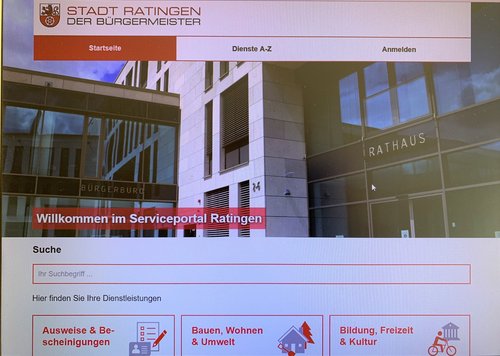 Seitenansicht Serviceportal