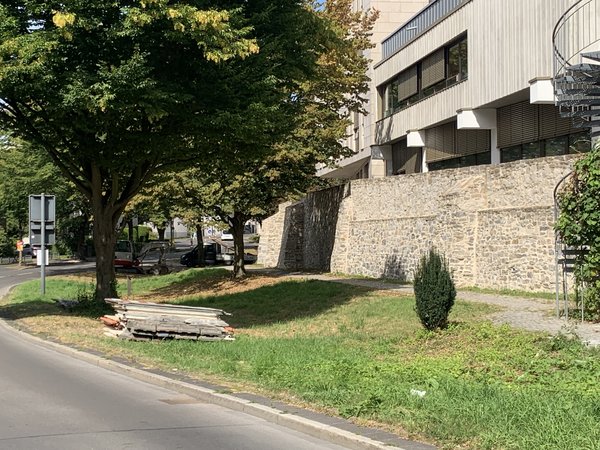 Stadtmauer mit Grabenzone