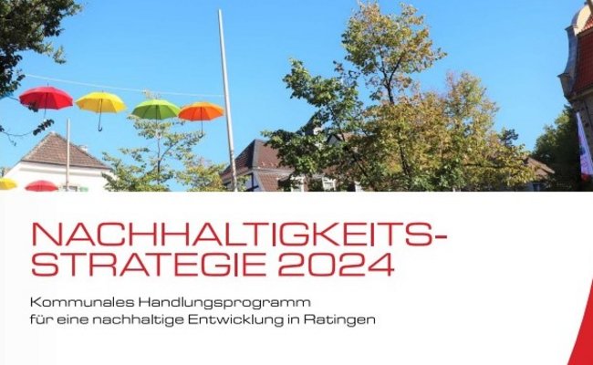 Cover der Nachhaltigkeitsstrategie 2024 für Ratingen