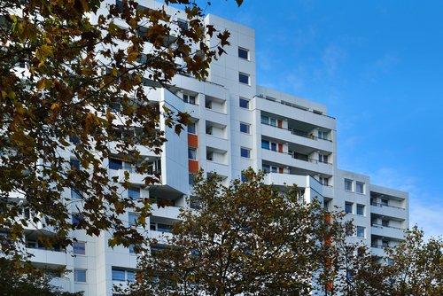 Hochhäuser nebeneinander