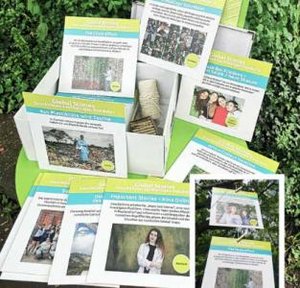 Informationskarten zur Ausstellung Global Stories