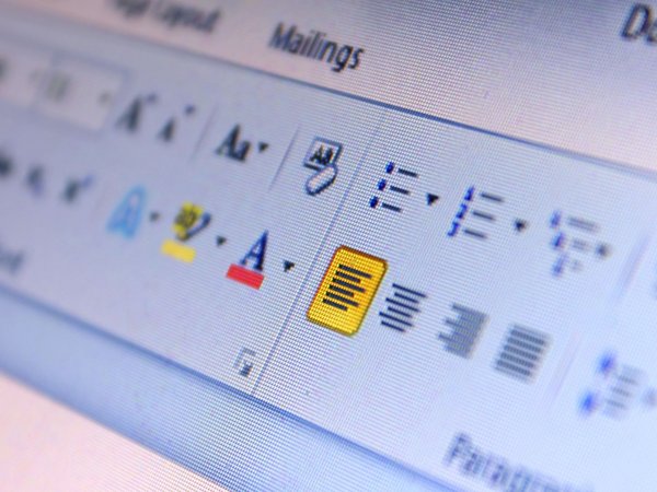 Menüleiste auf einem Computer