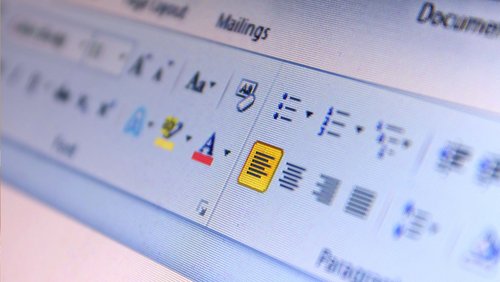 Menüleiste auf einem Computer