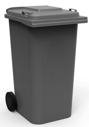 Graue Restabfalltonne