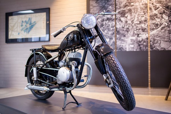 Motorrad, Hoffmann-Werke, Ausstellungsansicht stadtgeschichtliche Ausstellung Museum Ratingen