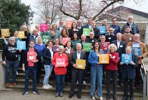 Gruppenfoto der Steuerungsgruppe "Nachhaltigkeitsstrategie" am 6.3.2024