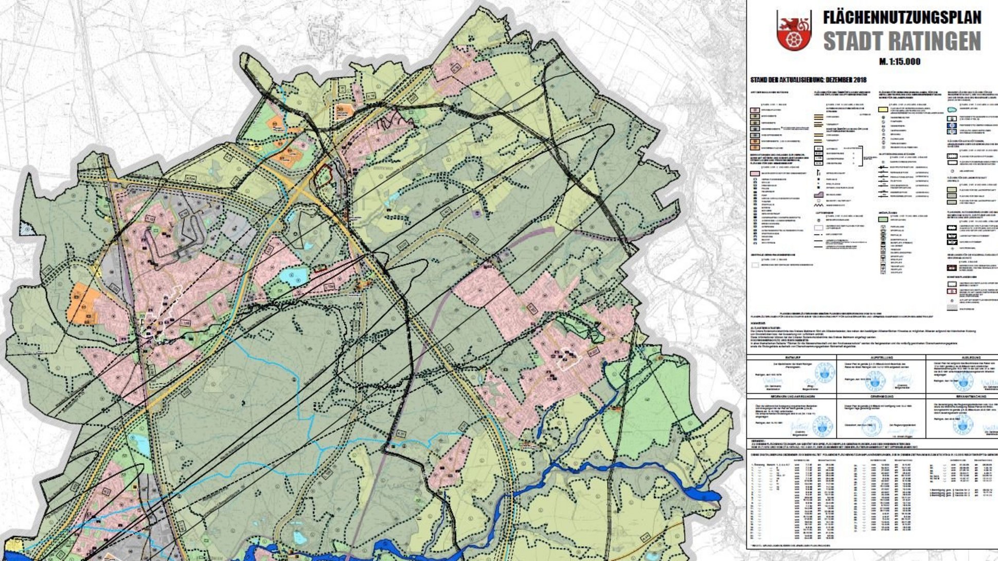 Flächennutzungsplan der Stadt Ratingen