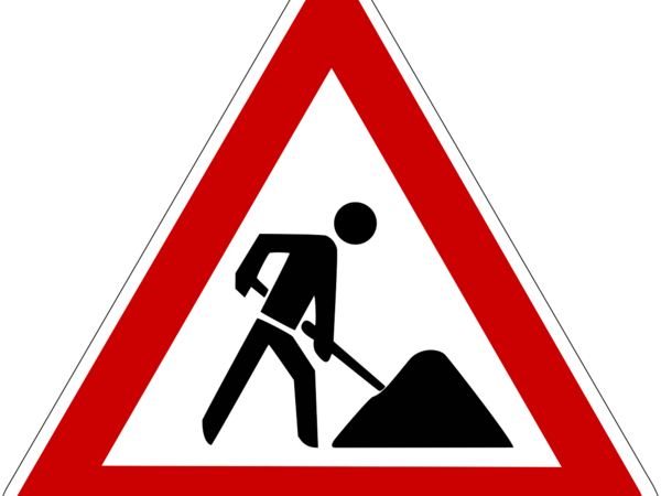 Baustellenschild