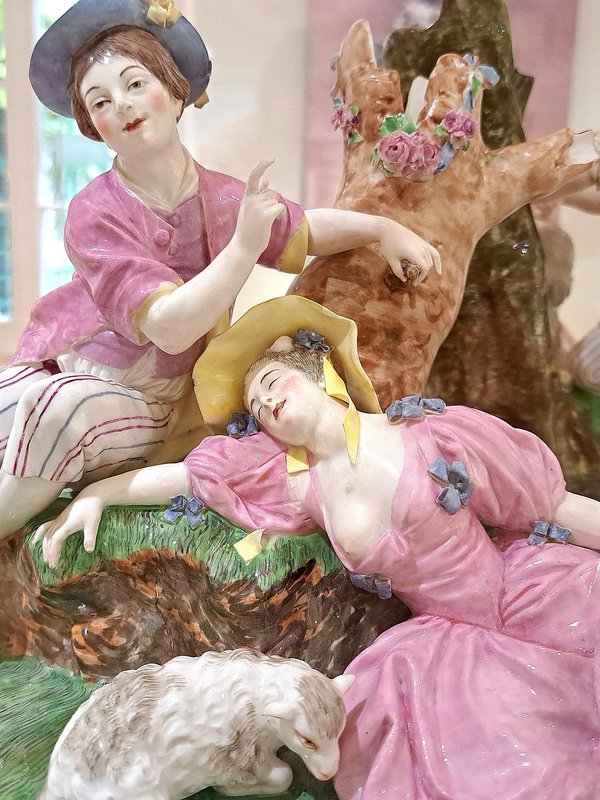 Porzellanskulptur von Johann Peter Melchior; Schäferidylle; Menüpunklt "Johan Peter Melchior"